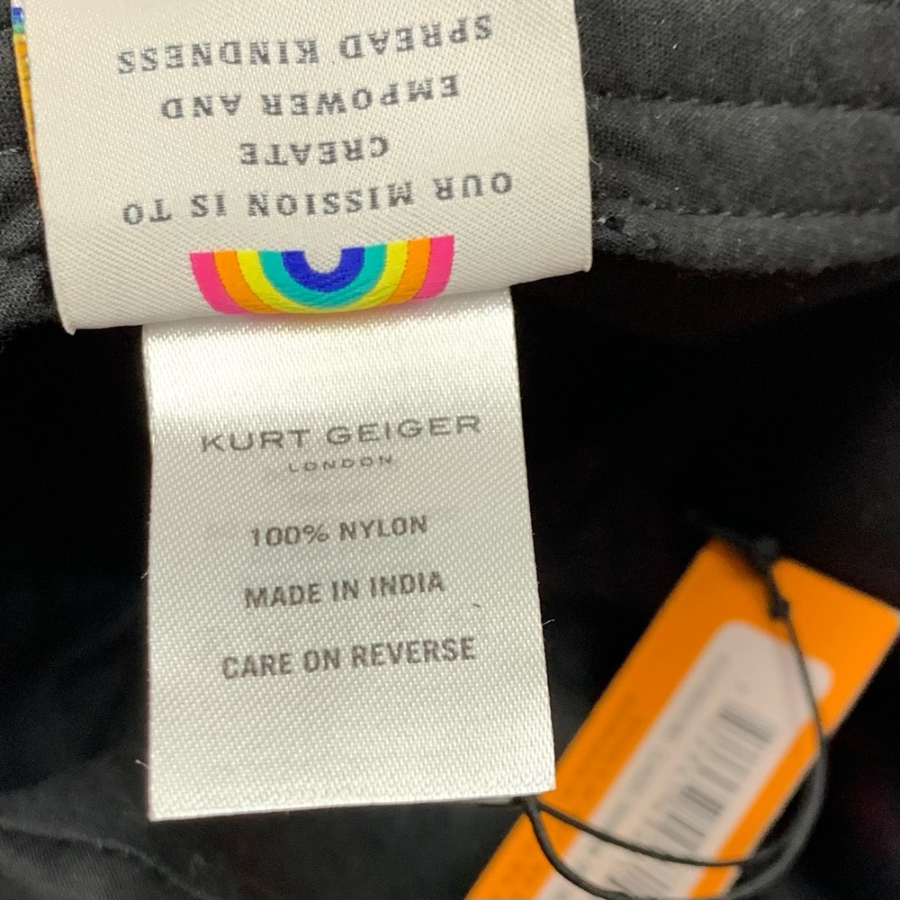 NWT Kurt Geiger Bucket Hat Tie Dye Rainbow Nylon Quilted Beach Hippie O/S - Picture 8 of 11